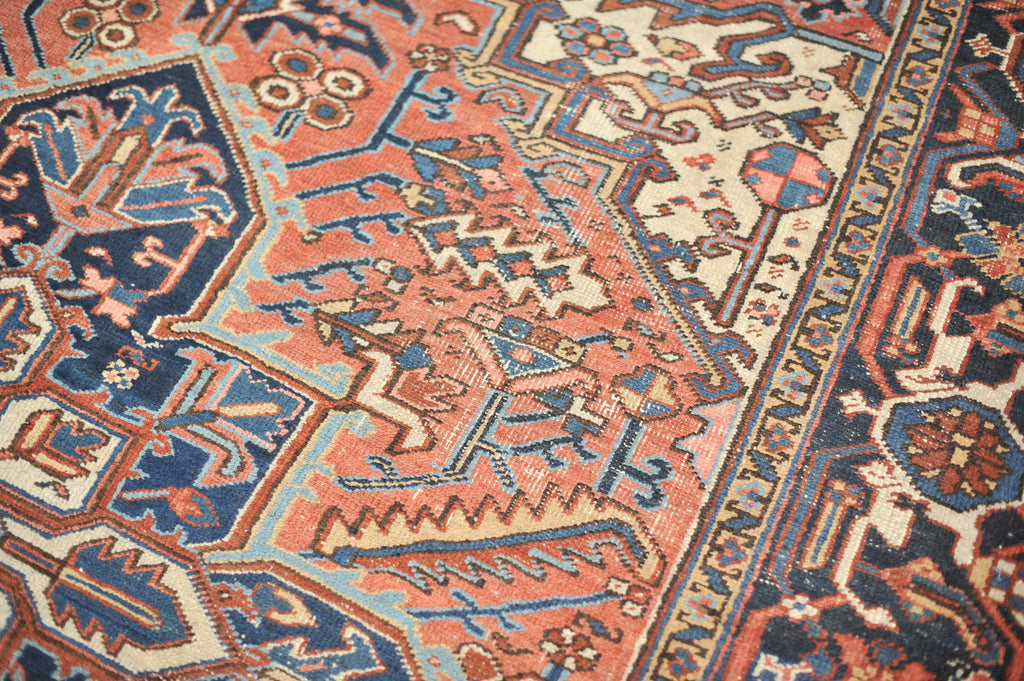 SOLD | UNUSUAL SIZED Vintage Rug | Geometric & Bold Terracotta Tribal Vintage Rug | 6.9 x 9.1