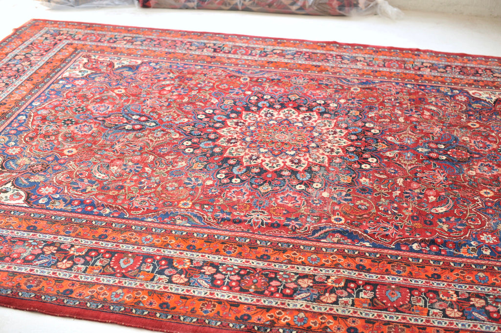 SOLD | SIGNED Semi-Antique Rug | Rare Signature with Iconic and Timeless Classical Design | 9.7 x 13