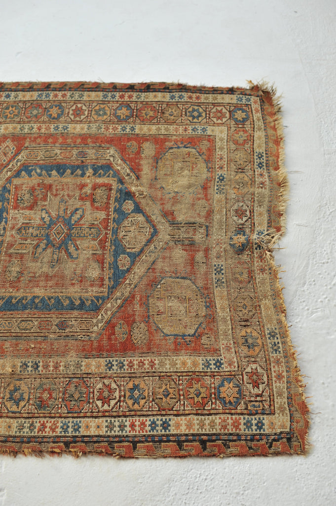 ANCIENT Antique Sumac | Worn, Distressed, and Character-Rich Antique Rug | 3.7 x 5