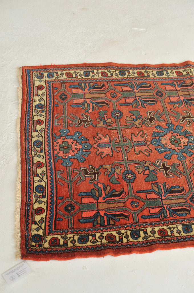 SOLD | BEYOND CHARMING Antique Rug | Lovely Tribal Piece with Green, Blue, Pink, and More | 3.5 x 5.5
