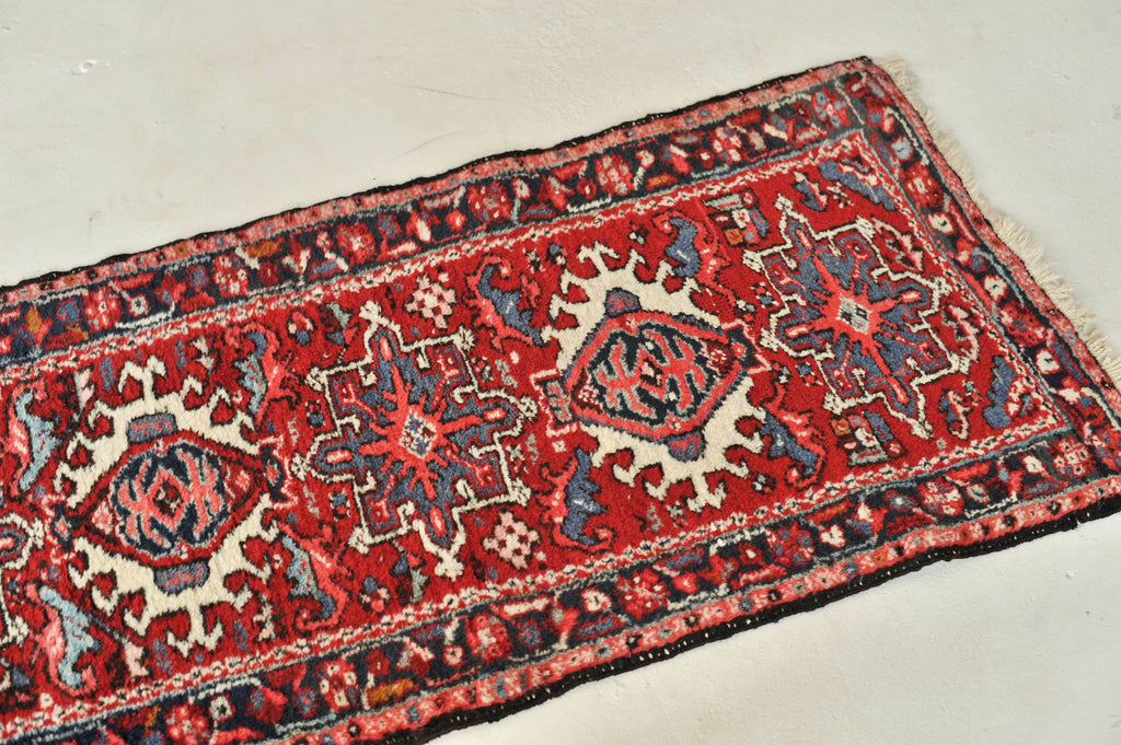 Lovely Vintage Runner | Cherry Red Vintage Tribal Rug | 2 x 5.9