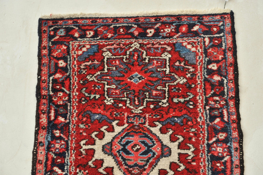 Lovely Vintage Runner | Cherry Red Vintage Tribal Rug | 2 x 5.9