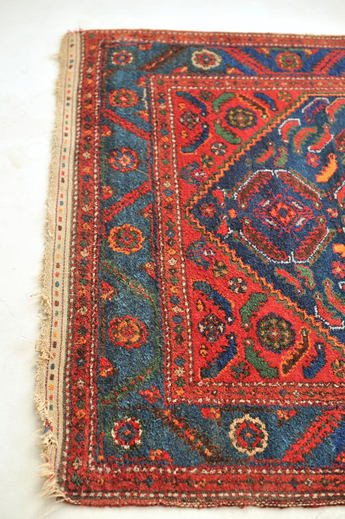 COLORFUL Charming Antique Rug | Schools of Fish Swimming Throughout this Antique Rug | 4.6 x 6.8