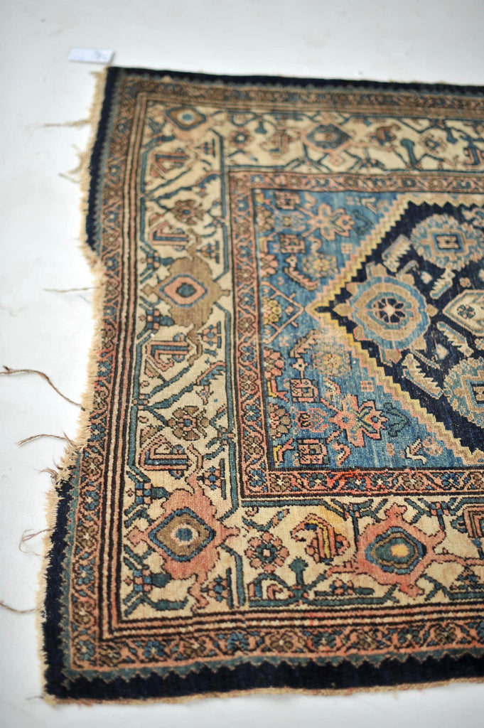 INSANELY Beautiful Antique Rug | COOL & EARTHY Mystical Village Tribal Rug Incredible Charming Village Rug | 4.4 x 6.3