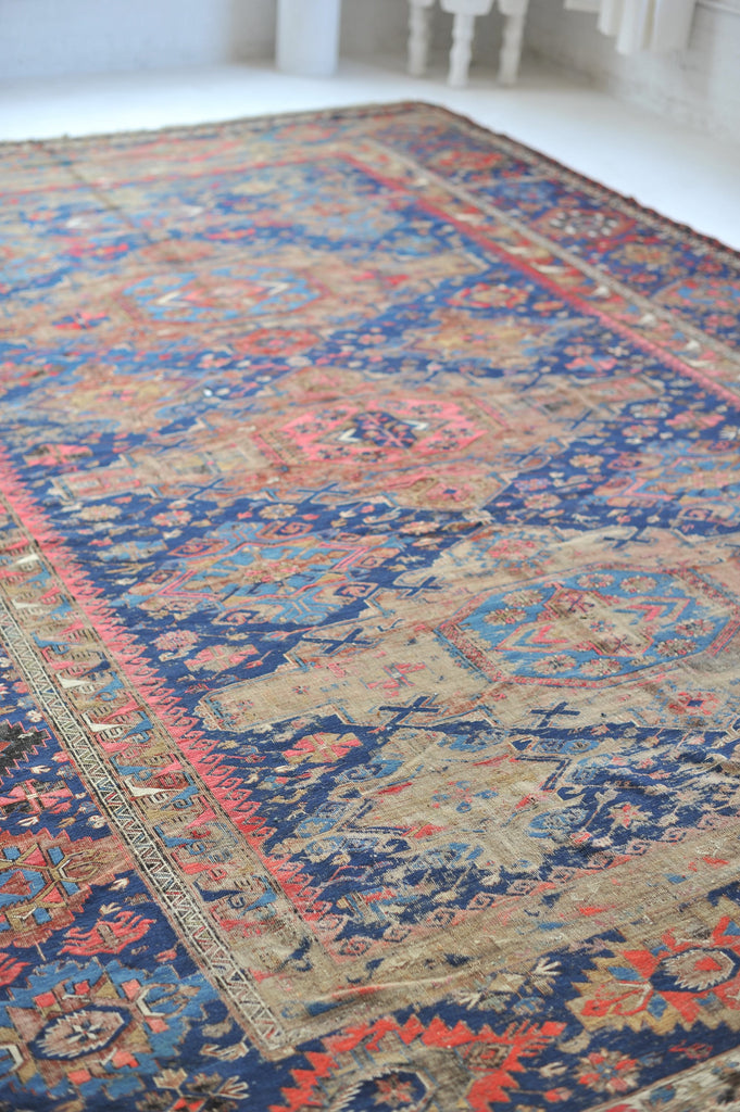 Century Old HUGE Ancient Antique Sumac | RARE Textile with Immense Age & Undeniable Presence  | ~ 10 x 13.4