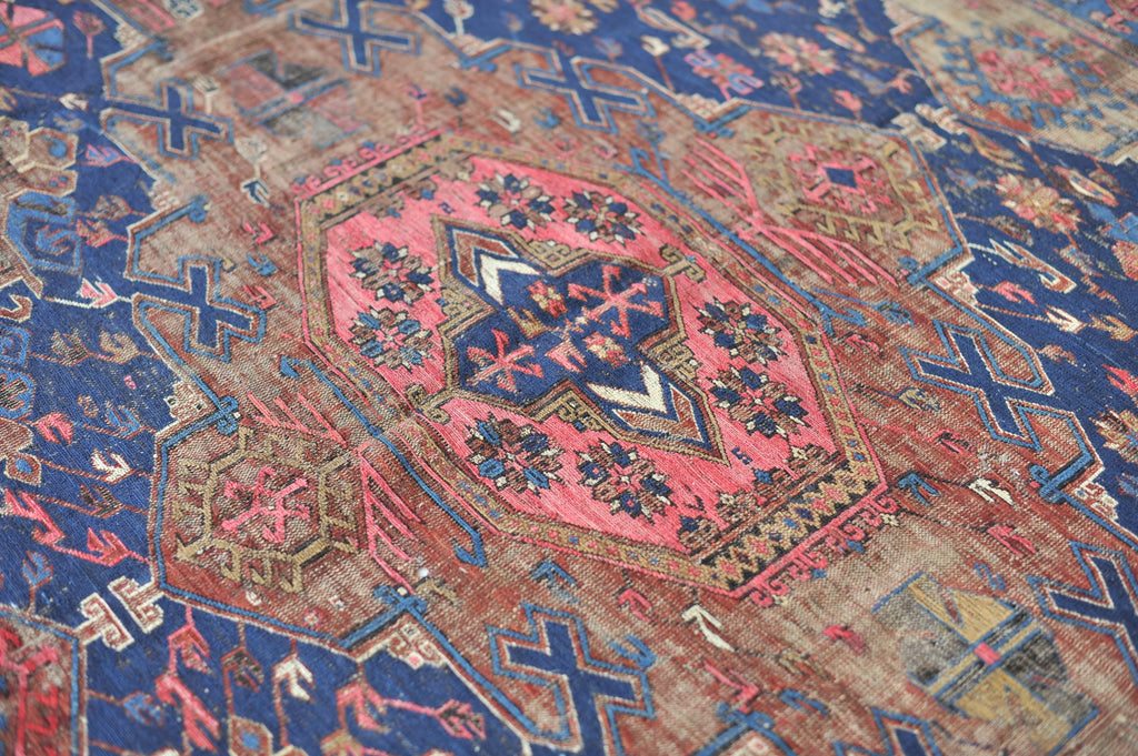 Century Old HUGE Ancient Antique Sumac | RARE Textile with Immense Age & Undeniable Presence  | ~ 10 x 13.4