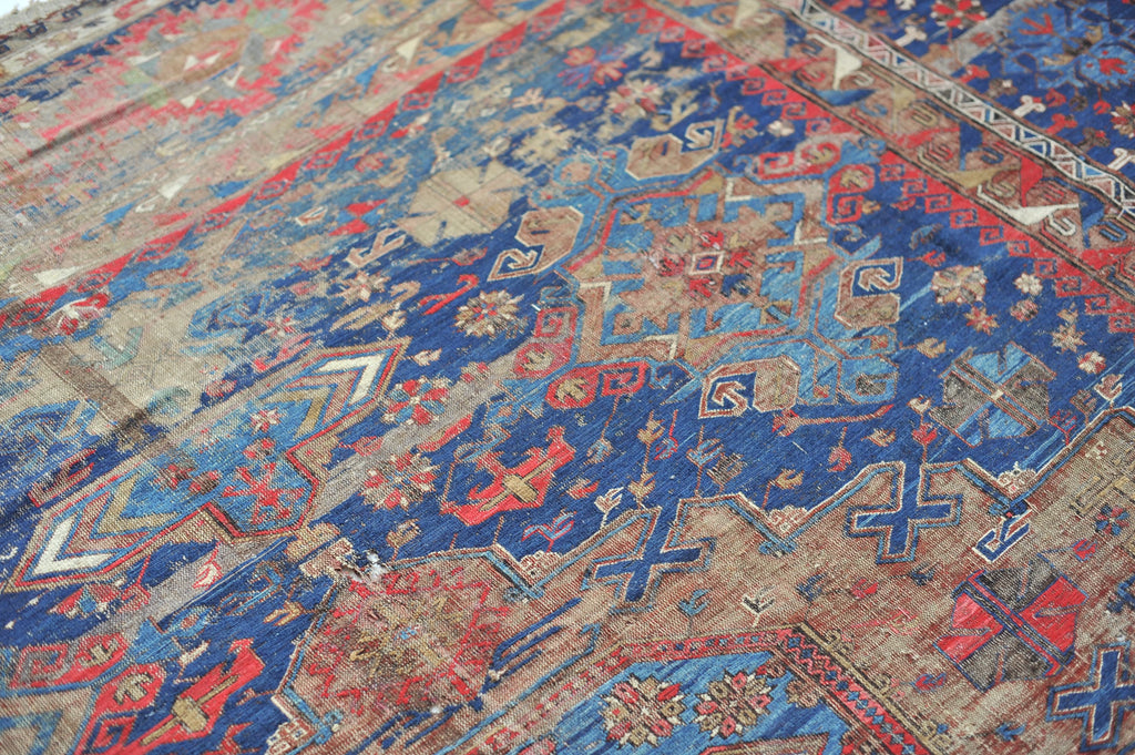 Century Old HUGE Ancient Antique Sumac | RARE Textile with Immense Age & Undeniable Presence  | ~ 10 x 13.4