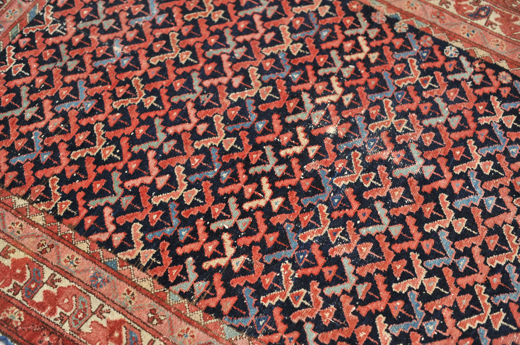 SOLD | Sophisticated & Whimsical Antique Rug | All-Over Bird & Tree Design with EVERY Color! | 4.1 x 6.1