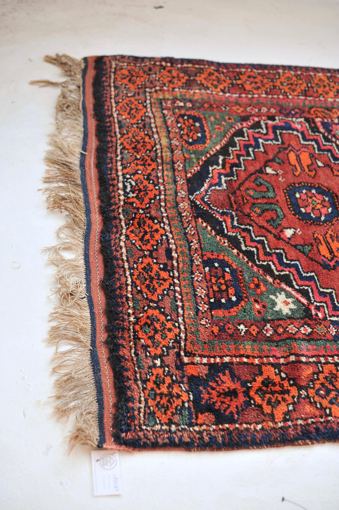 SOLD | STUNNING Vintage Rug | COLOR MASTERCLASS - Sea-foam, Teal, Charcoal, Rust, Copper, Pink, Spring Green, Tangerine! | 4.3 x 8.9