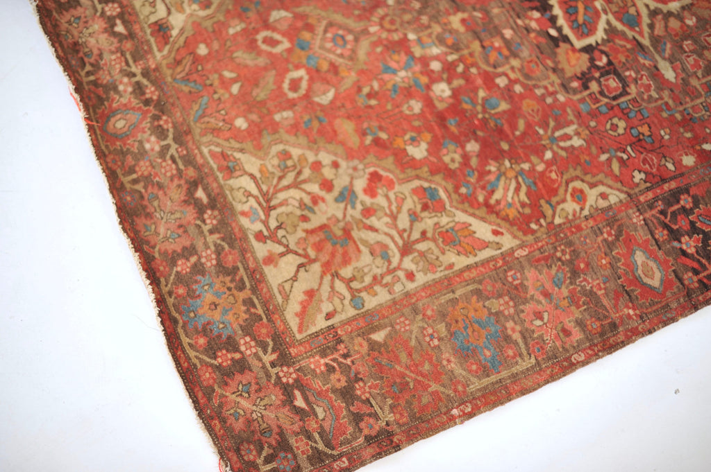 MUTED & FINE Antique Rug | GORGEOUS Old-World Charm Antique Rug with Lamb Wool |  3.6 x 4.11