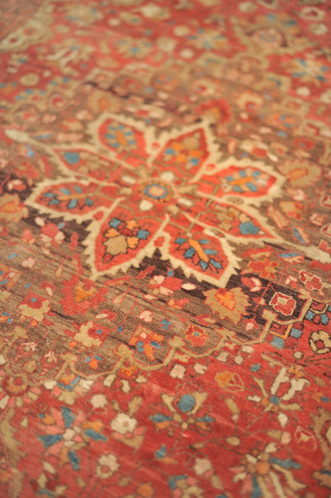 MUTED & FINE Antique Rug | GORGEOUS Old-World Charm Antique Rug with Lamb Wool |  3.6 x 4.11