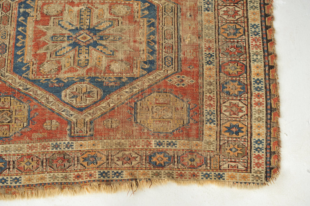 ANCIENT Antique Sumac | Worn, Distressed, and Character-Rich Antique Rug | 3.7 x 5