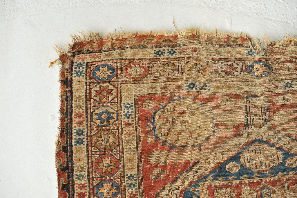 ANCIENT Antique Sumac | Worn, Distressed, and Character-Rich Antique Rug | 3.7 x 5