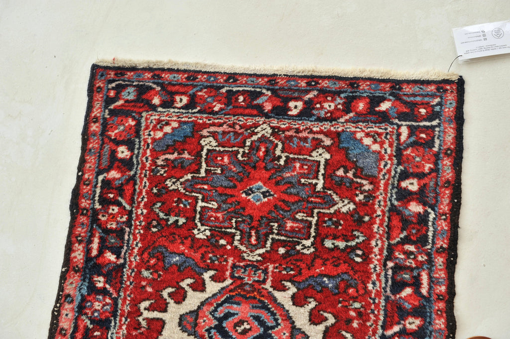 Lovely Vintage Runner | Cherry Red Vintage Tribal Rug | 2 x 5.9