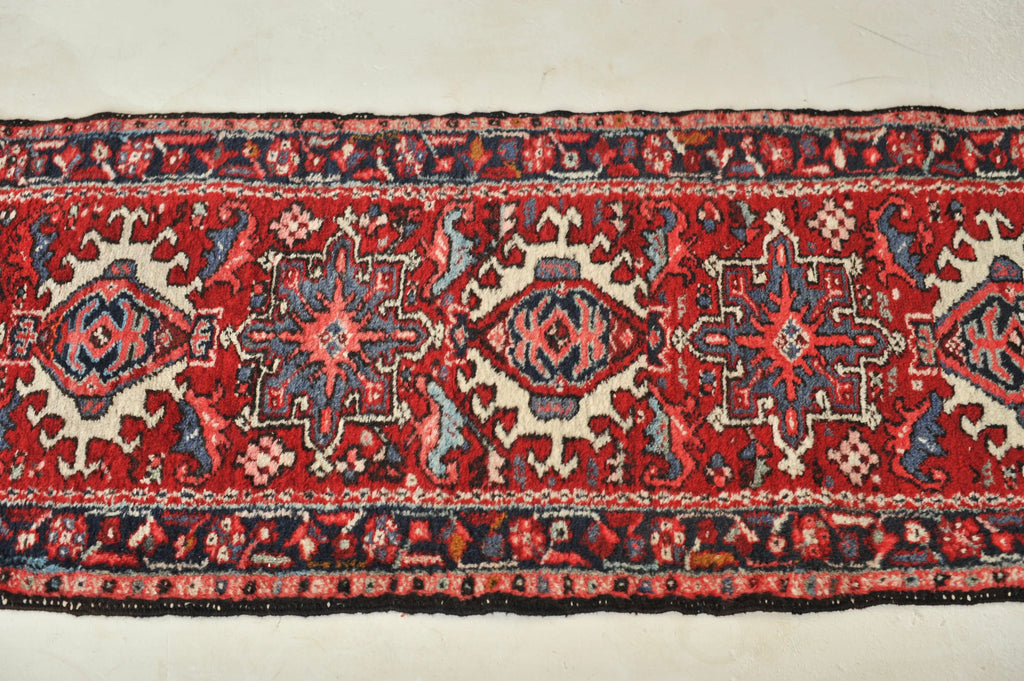 Lovely Vintage Runner | Cherry Red Vintage Tribal Rug | 2 x 5.9