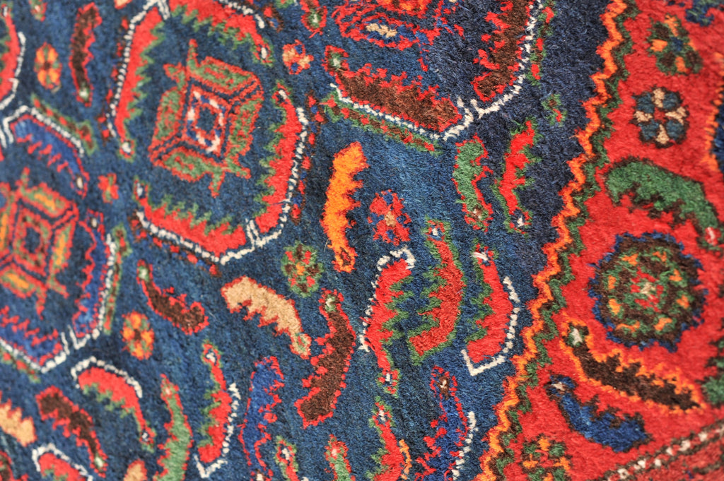 COLORFUL Charming Antique Rug | Schools of Fish Swimming Throughout this Antique Rug | 4.6 x 6.8