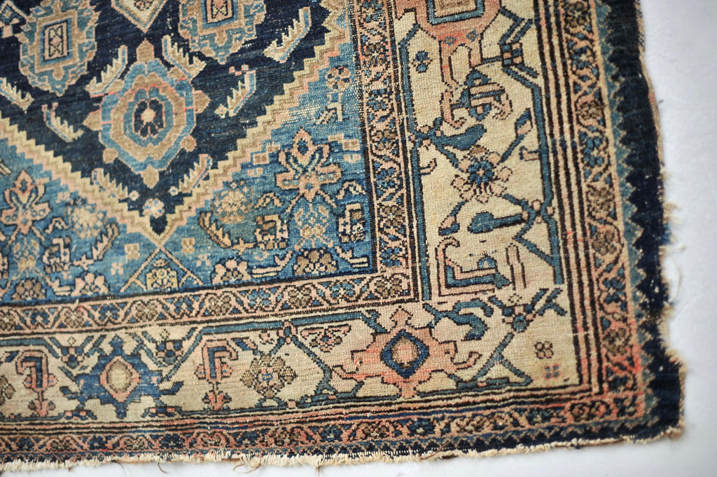 INSANELY Beautiful Antique Rug | COOL & EARTHY Mystical Village Tribal Rug Incredible Charming Village Rug | 4.4 x 6.3