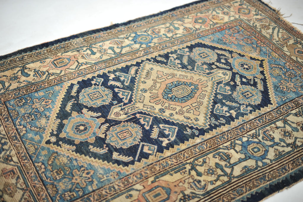 INSANELY Beautiful Antique Rug | COOL & EARTHY Mystical Village Tribal Rug Incredible Charming Village Rug | 4.4 x 6.3
