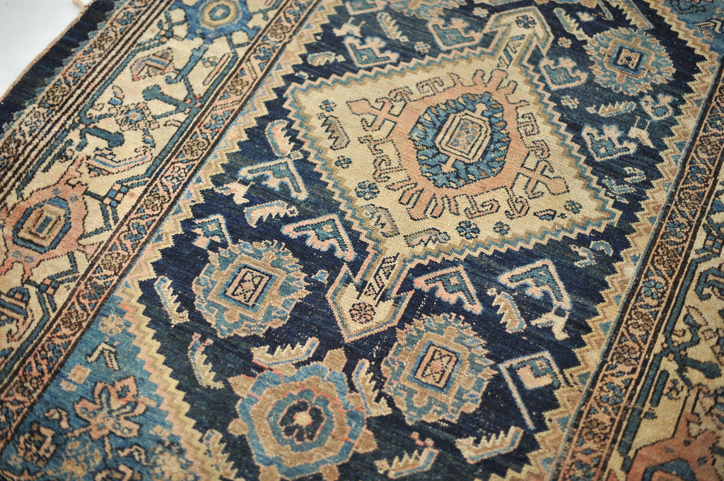 INSANELY Beautiful Antique Rug | COOL & EARTHY Mystical Village Tribal Rug Incredible Charming Village Rug | 4.4 x 6.3