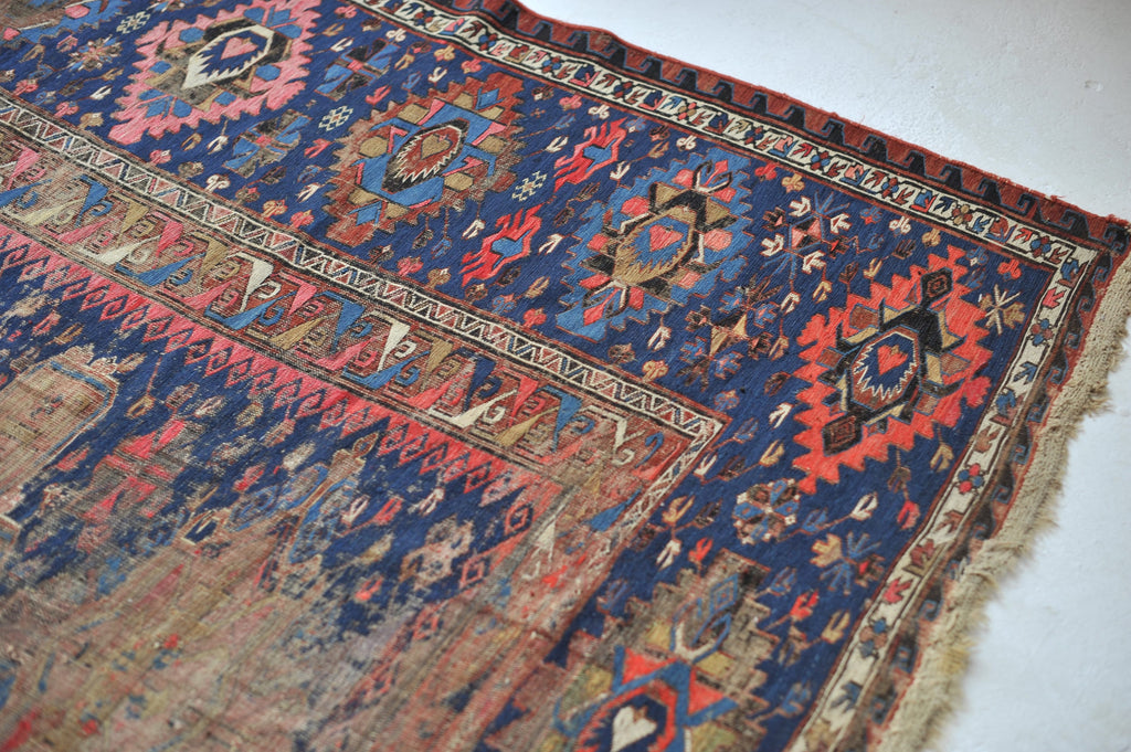 Century Old HUGE Ancient Antique Sumac | RARE Textile with Immense Age & Undeniable Presence  | ~ 10 x 13.4
