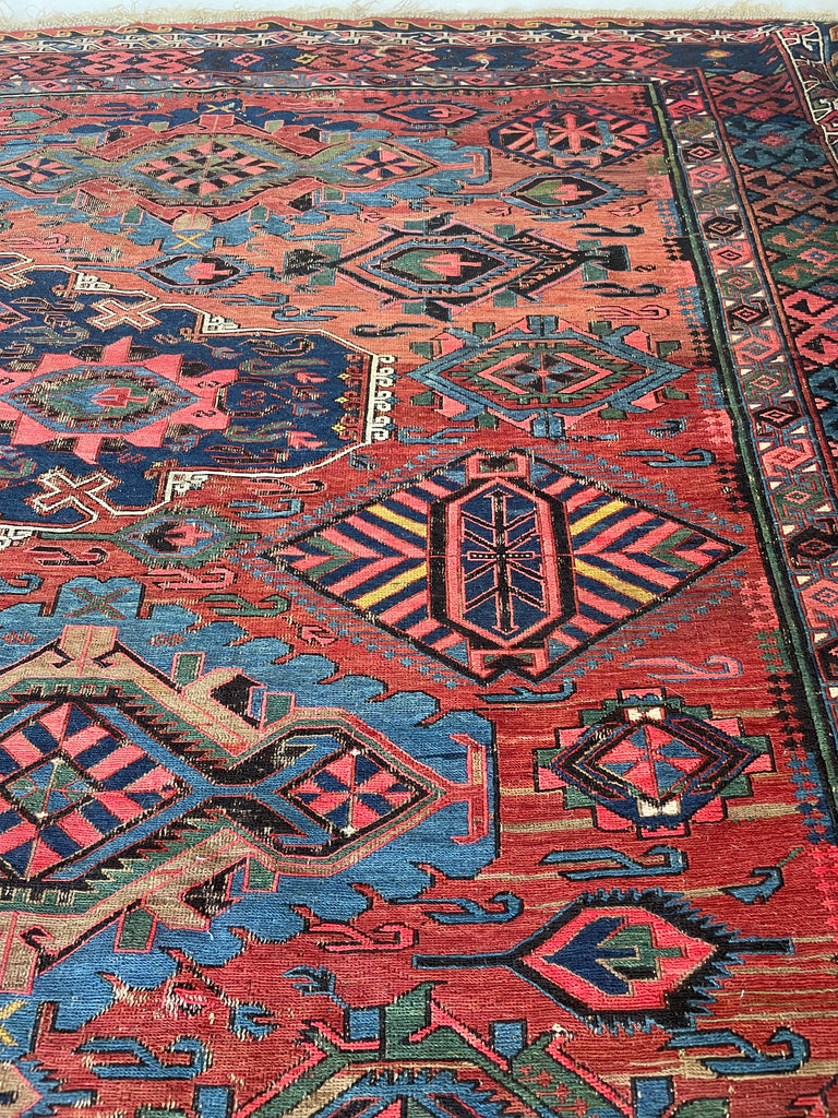 RESERVED FOR ALYSSA*** MAGNIFICENT Antique Sumac | Drop-Dead Gorgeous Textile with Patina & Character | 9 x 10.8