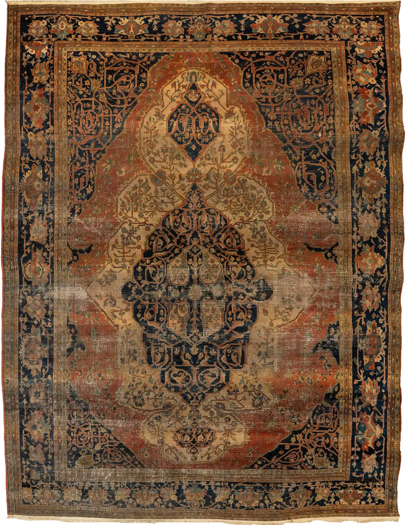 OUTSTANDING  Old-World Gem | Large Antique Carpet, C. 1900's | 10.6 x 13.9