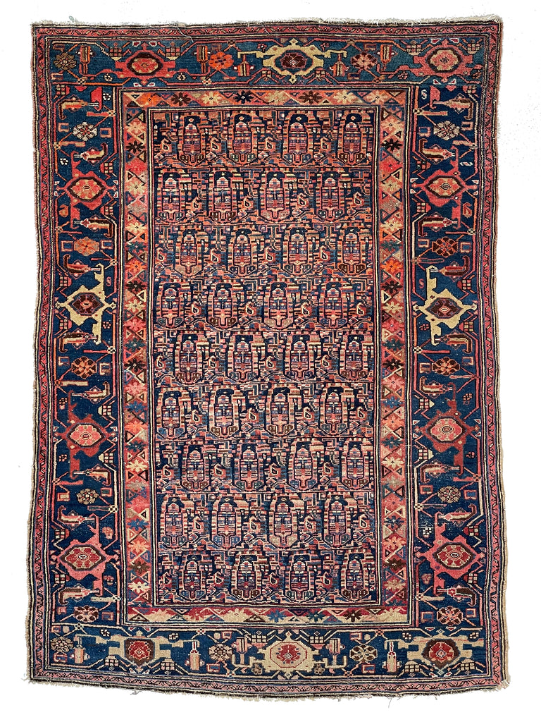 4.4 x 6.3 | Joyous Mother-Daughter Boteh Village Antique Rug