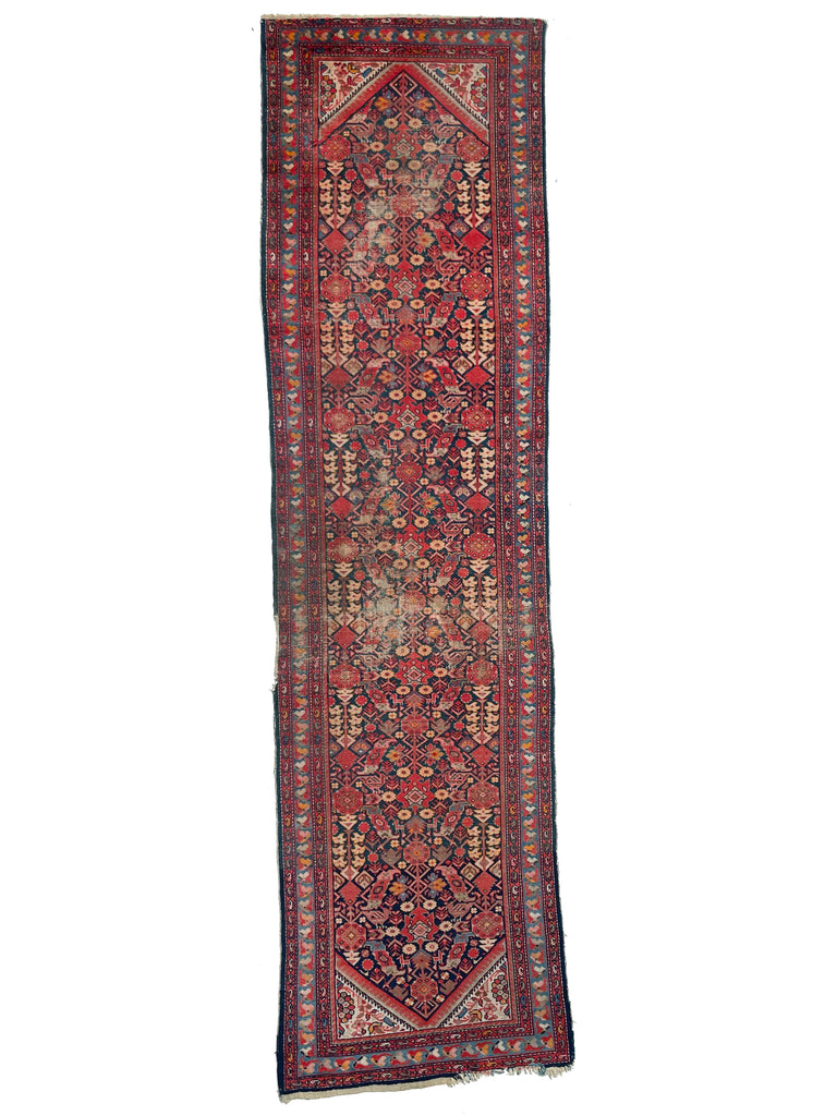 Fantastic Lattice Malayer with Tangerine Hues and Protective Animals | 3.5 x 12.9
